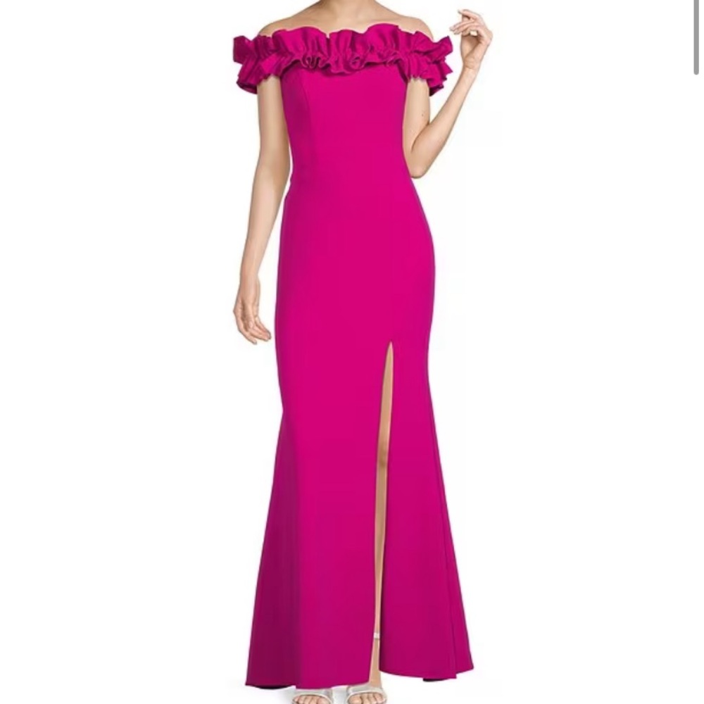 Fuchsia Floor Length Gown